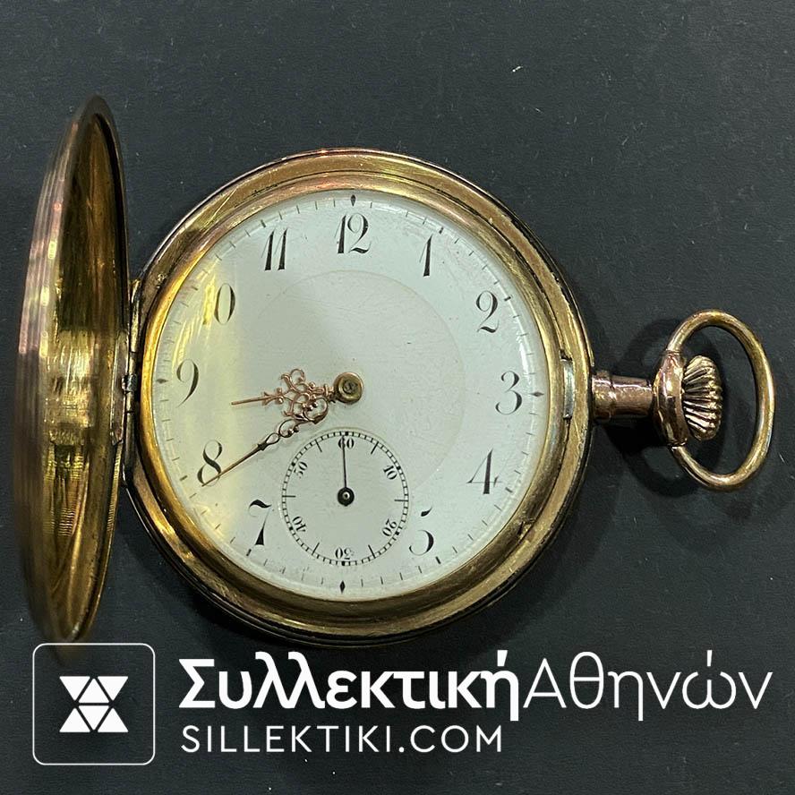 Επίχρυσο Ρολόι τσέπης LUDINGSTON USA 50 mm